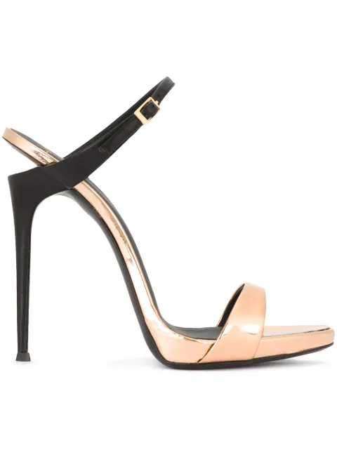 GIUSEPPE ZANOTTI Tania Cutout Metallic Leather Mules in Gold | ModeSens