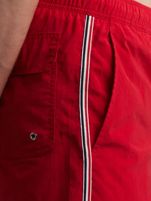 Swim Trunk In Funmix Icon-Embroidered Red Nylon
