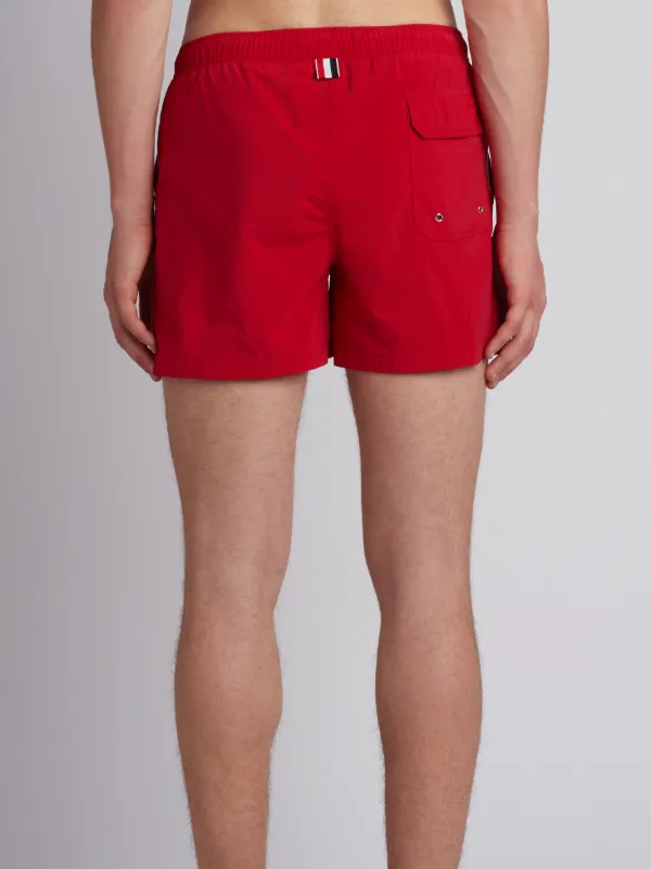 Swim Trunk In Funmix Icon-Embroidered Red Nylon