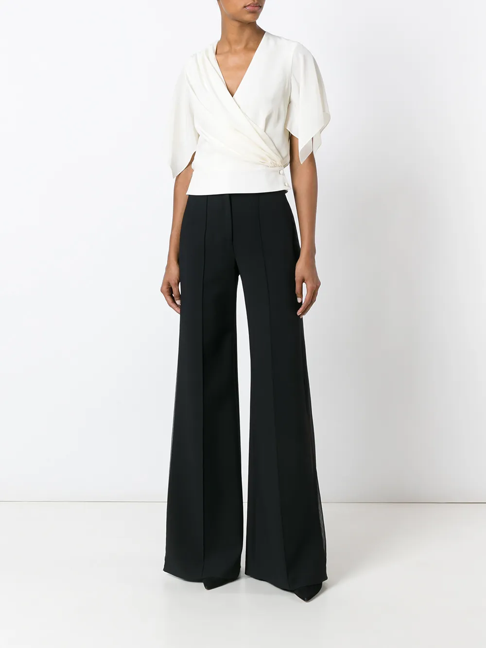 Lanvin wrap blouse Wit