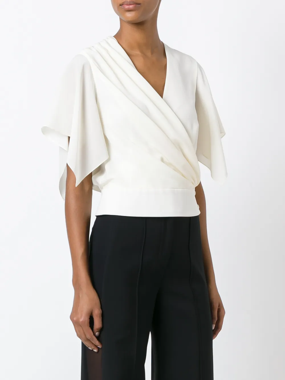 Lanvin wrap blouse Wit