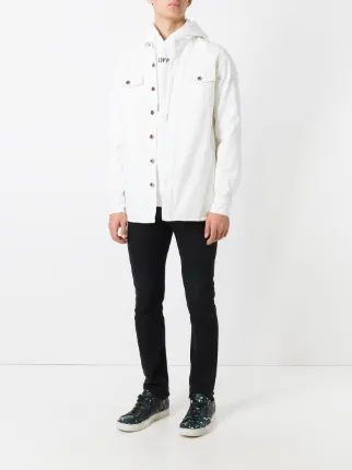 Off White Chest Pockets Shirt Jacket Farfetch Off White Chest Pockets Shirt Jacket