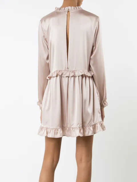anine bing chelsea silk shirt dress