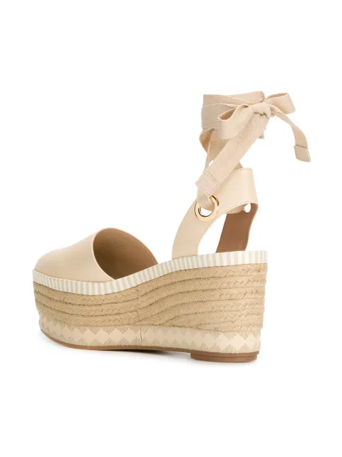 TORY BURCH Dandy Espadrille Wedges in Dulce De Leche | ModeSens