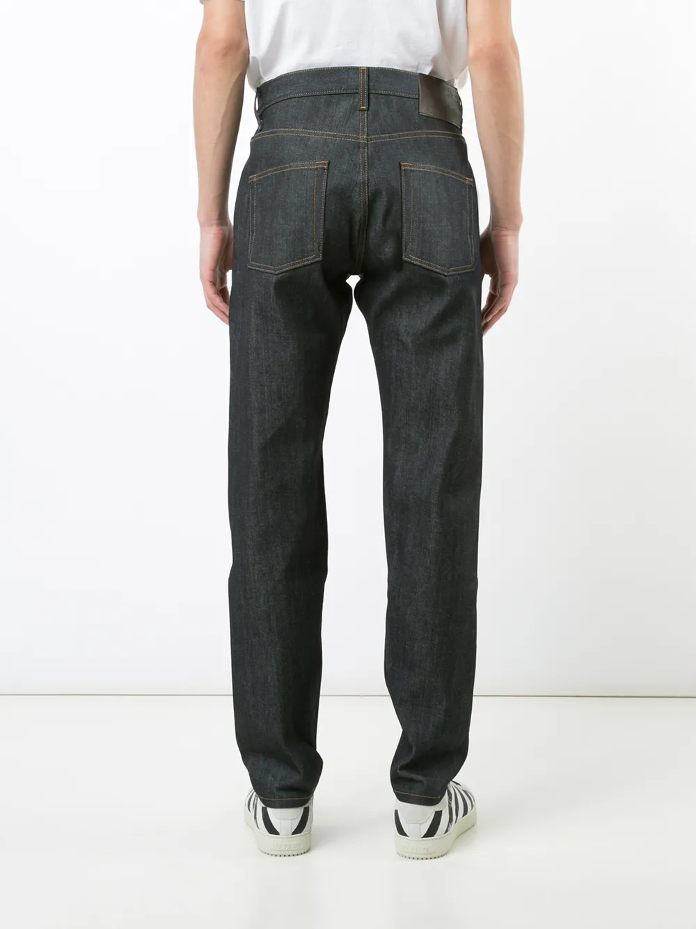 Naked and Famous Straight jeans Blauw