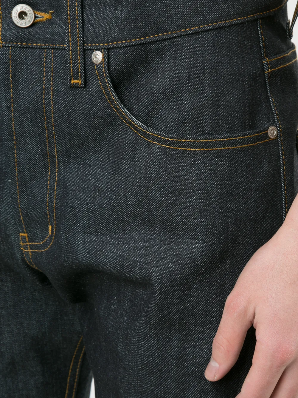 Naked and Famous Straight jeans Blauw