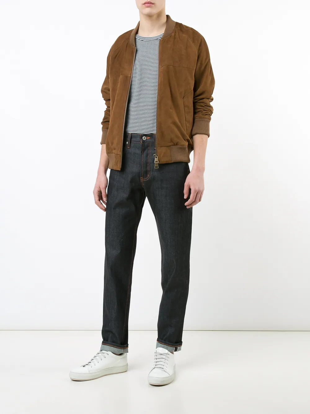 Naked and Famous taps toelopende jeans - Blauw