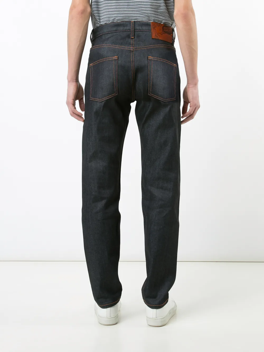 Naked and Famous taps toelopende jeans Blauw