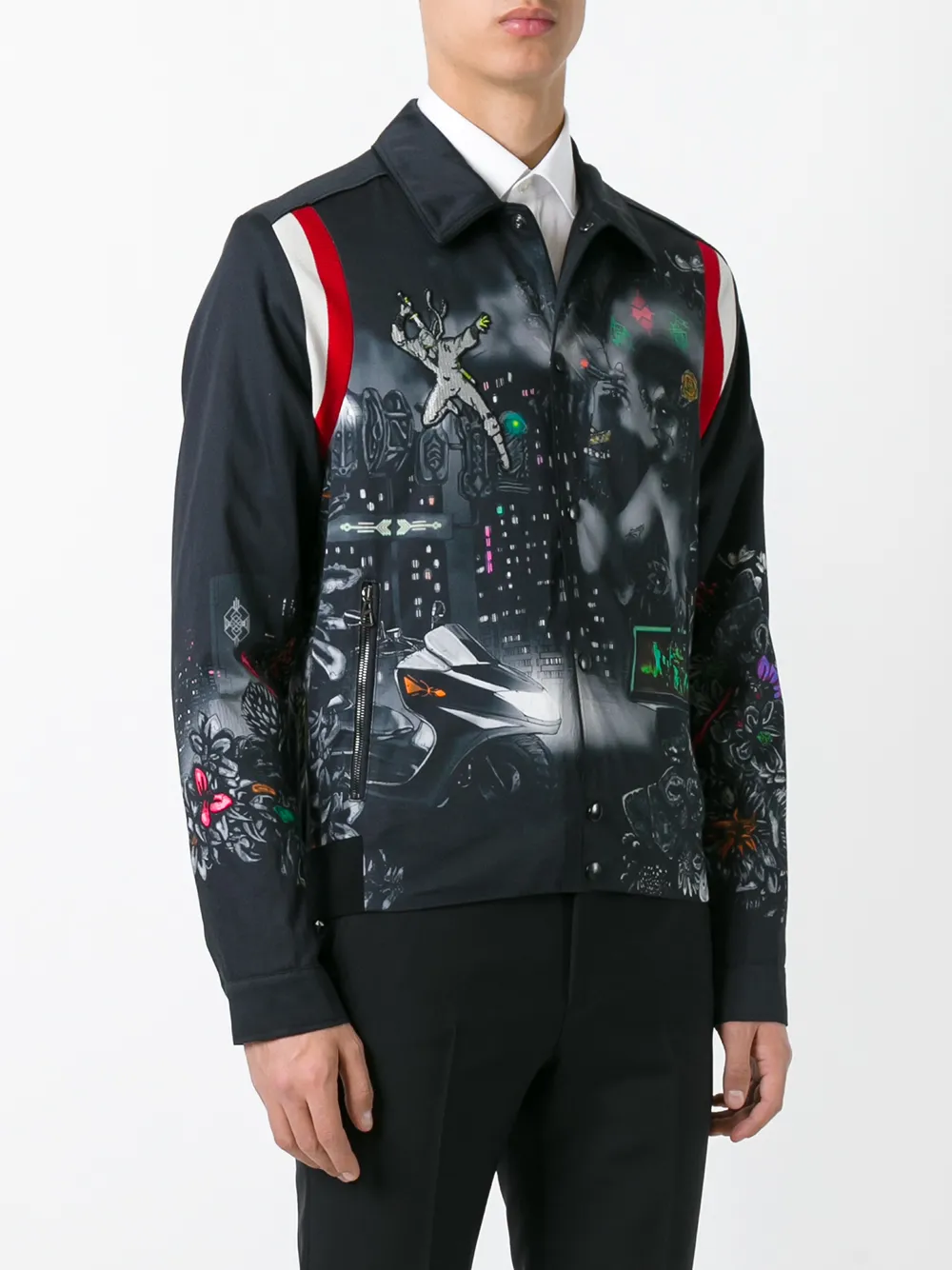 Lanvin cropped bomberjack Zwart