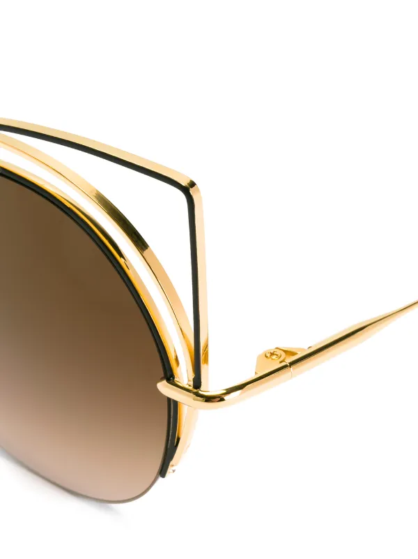 Frency & Mercury Quetzal Sunglasses Butterfly Cat Eye Wire Frame Avant Garde Frency mercury sunglasses - Gem main image 2