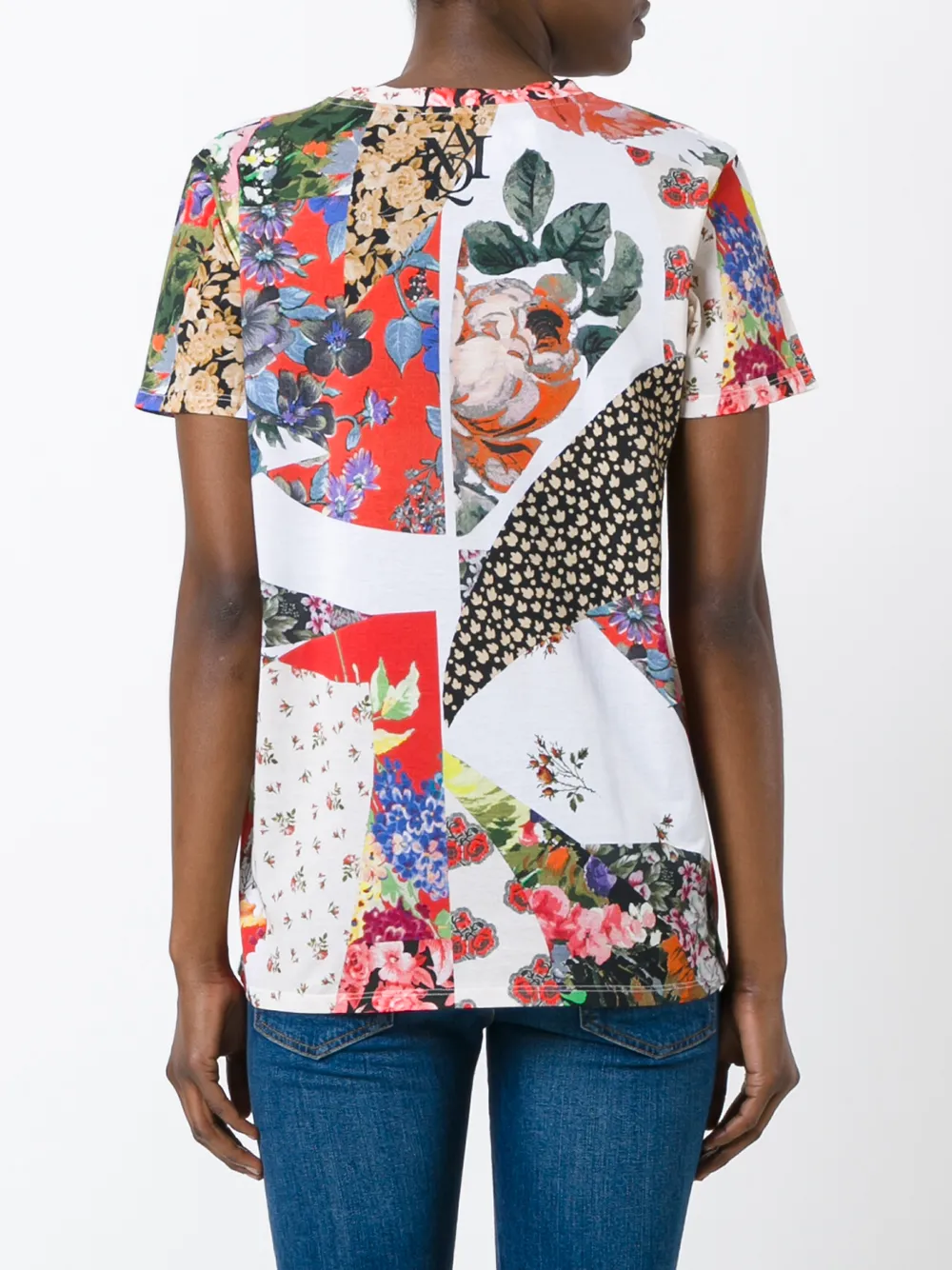 Alexander McQueen floral skull T-shirt Veelkleurig