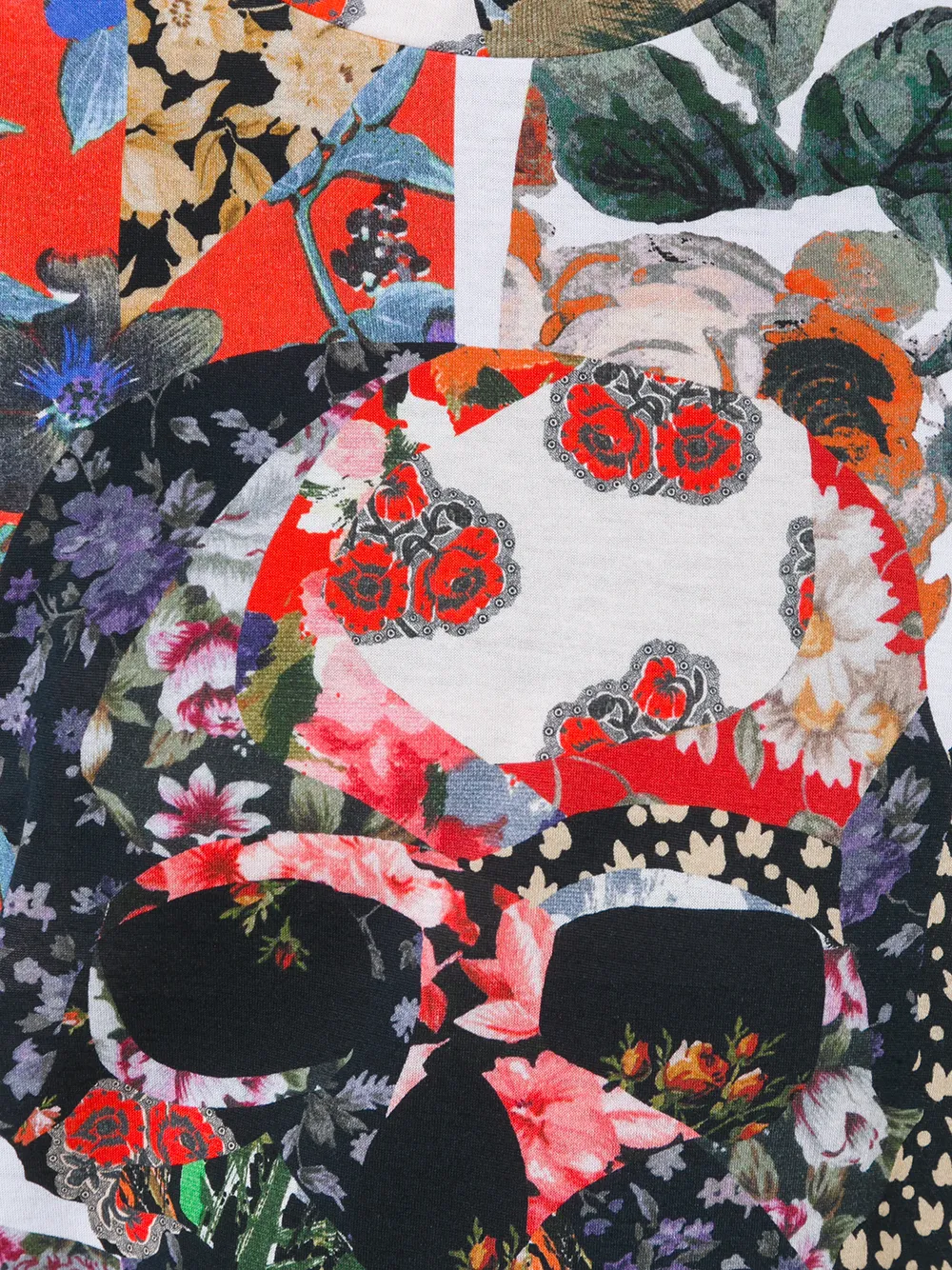 Alexander McQueen floral skull T-shirt Veelkleurig