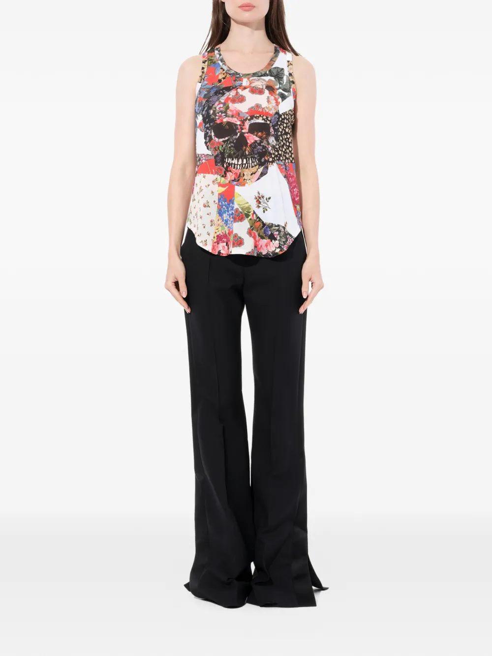  Alexander Mcqueen T Shirt Mit Paisley Effekt   Nude 
