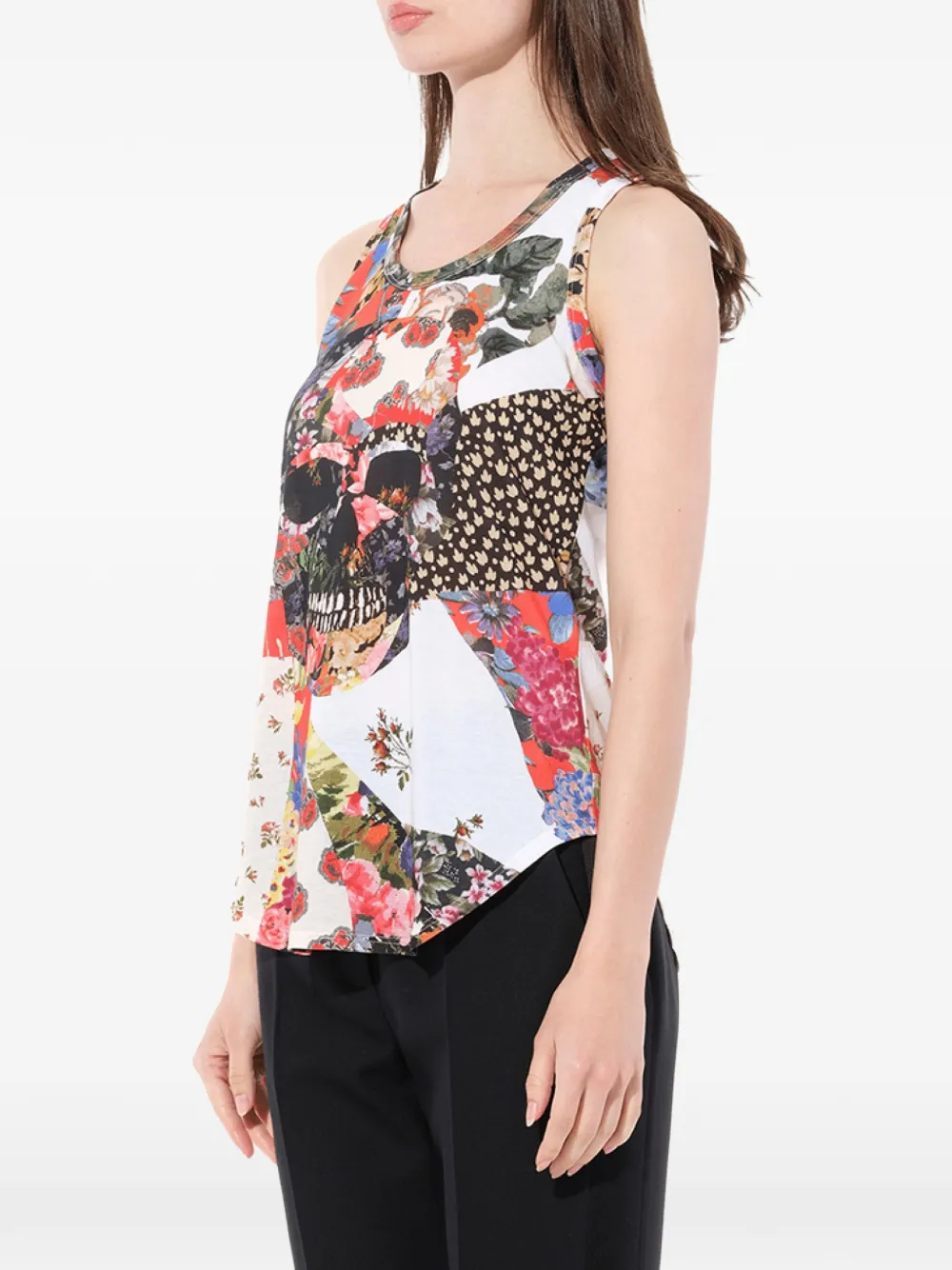  Alexander Mcqueen T Shirt Mit Paisley Effekt   Nude 