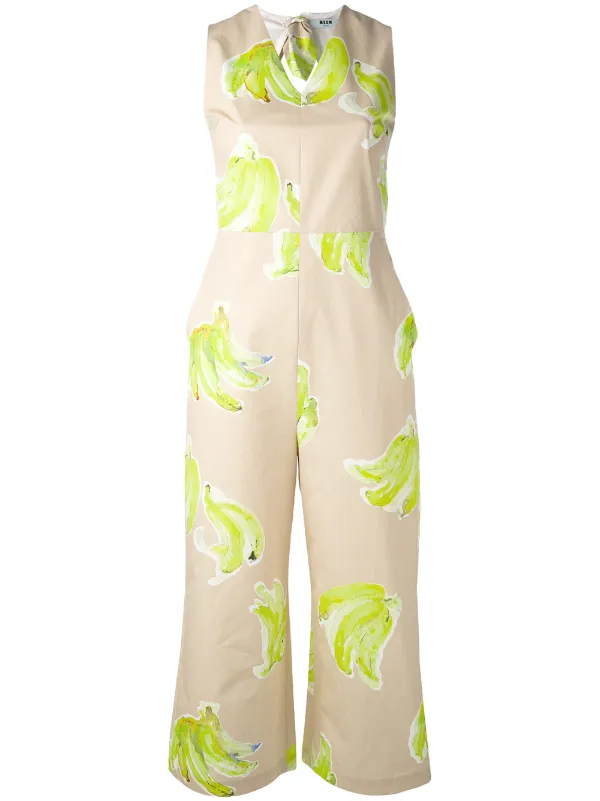 banana print jumpsuit