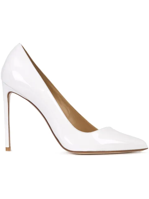 francesco russo white pumps