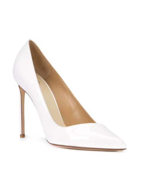 francesco russo white pumps