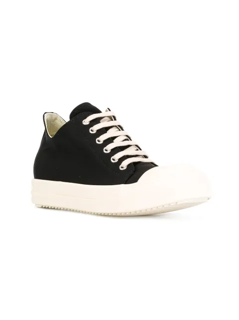 rick owens drkshdw lace up low top sneakers black