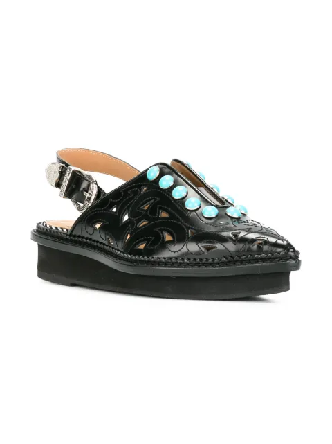 pointed toe embellished flats