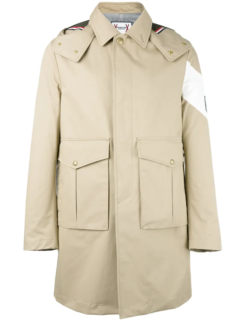 однобортное пальто  Moncler Gamme Bleu