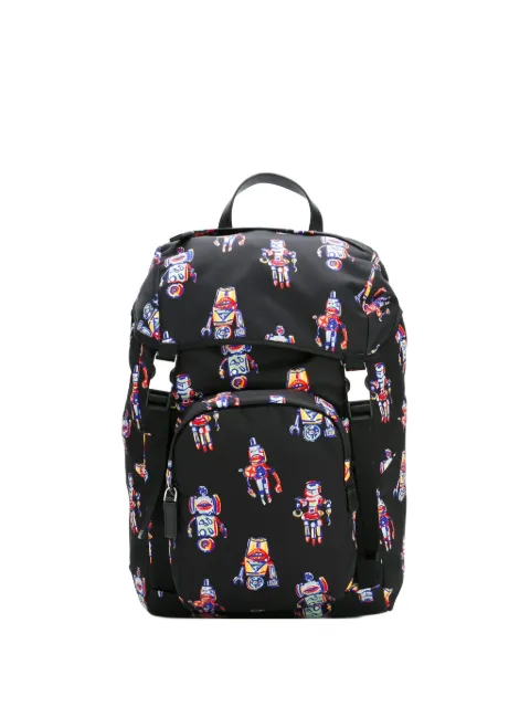 Prada robot-print backpack