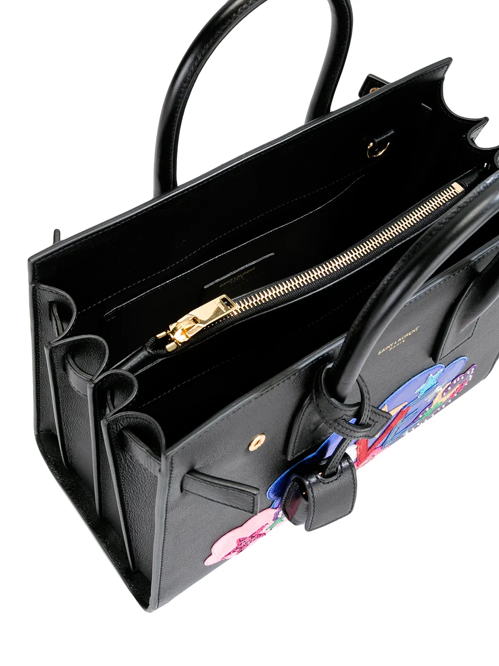 Saint Laurent baby Sac de Jour Love tote Zwart