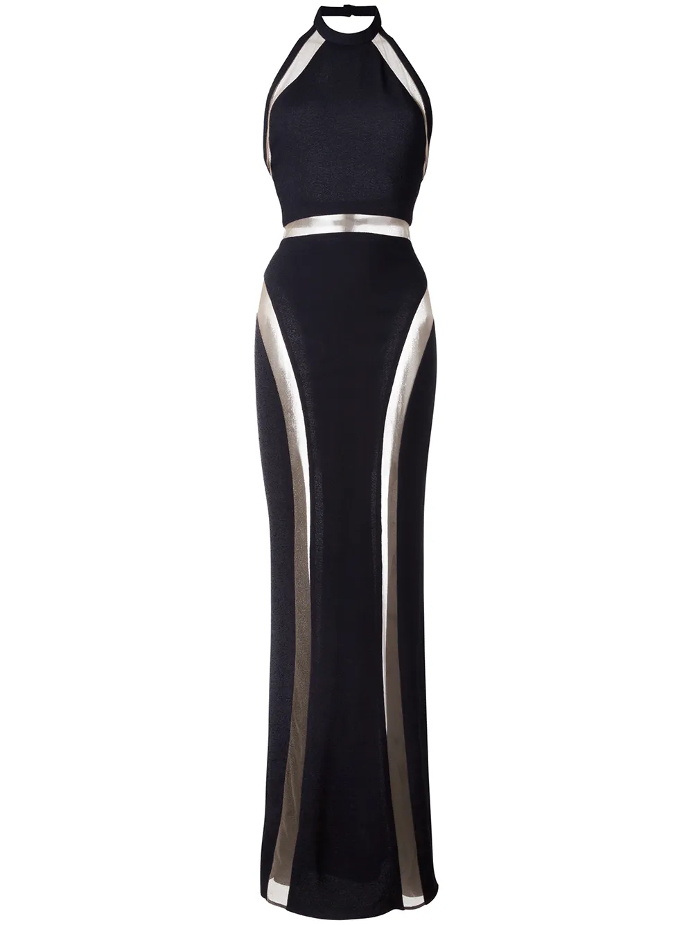 Balmain sheer panel evening gown | Black | Image 1
