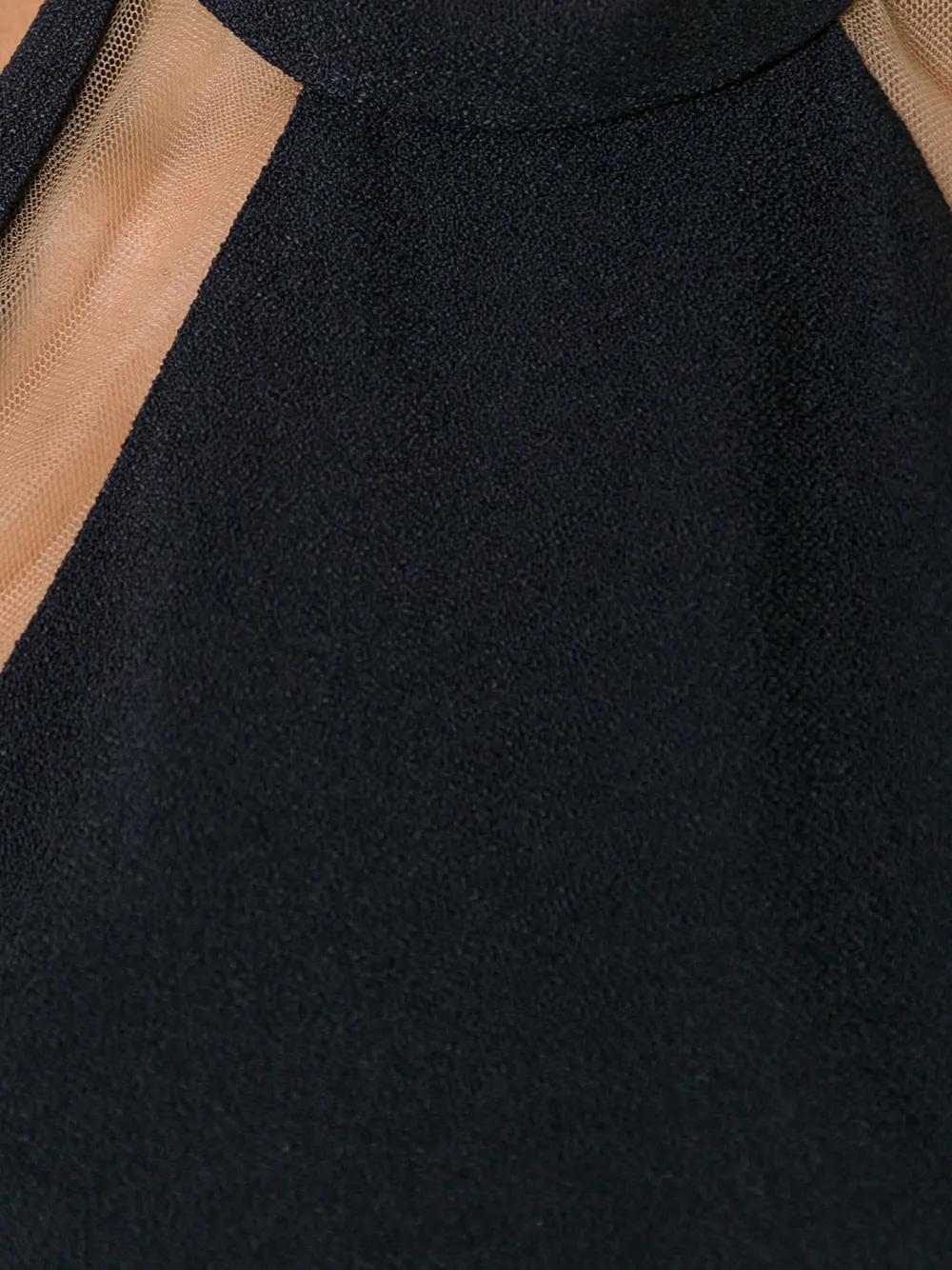 Balmain Sheer Panel Evening Gown In Black