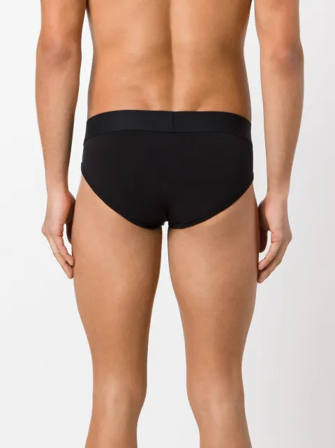 VERSACE pack of three logo waistband briefs
