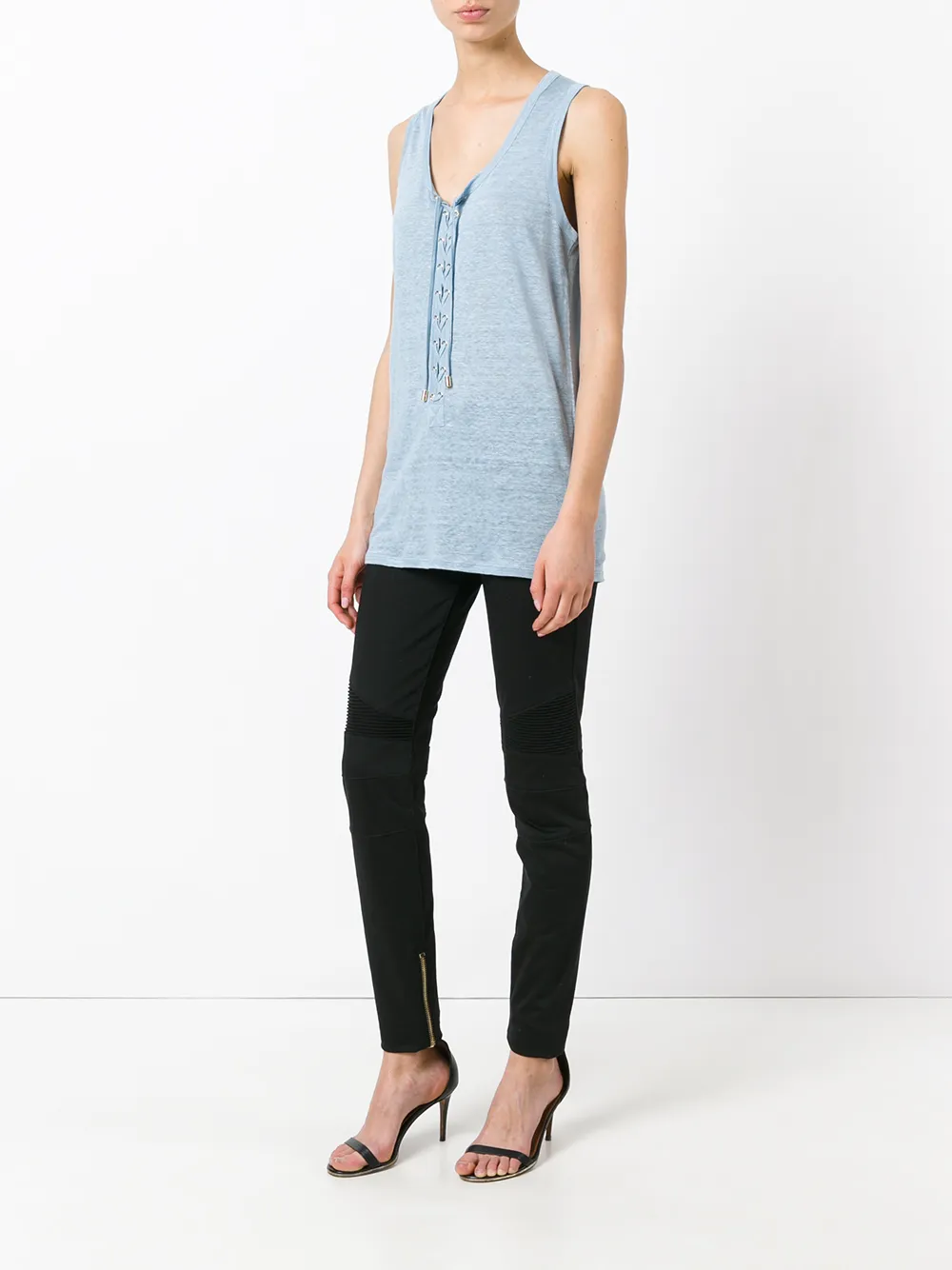 Balmain skinny biker trousers - Zwart
