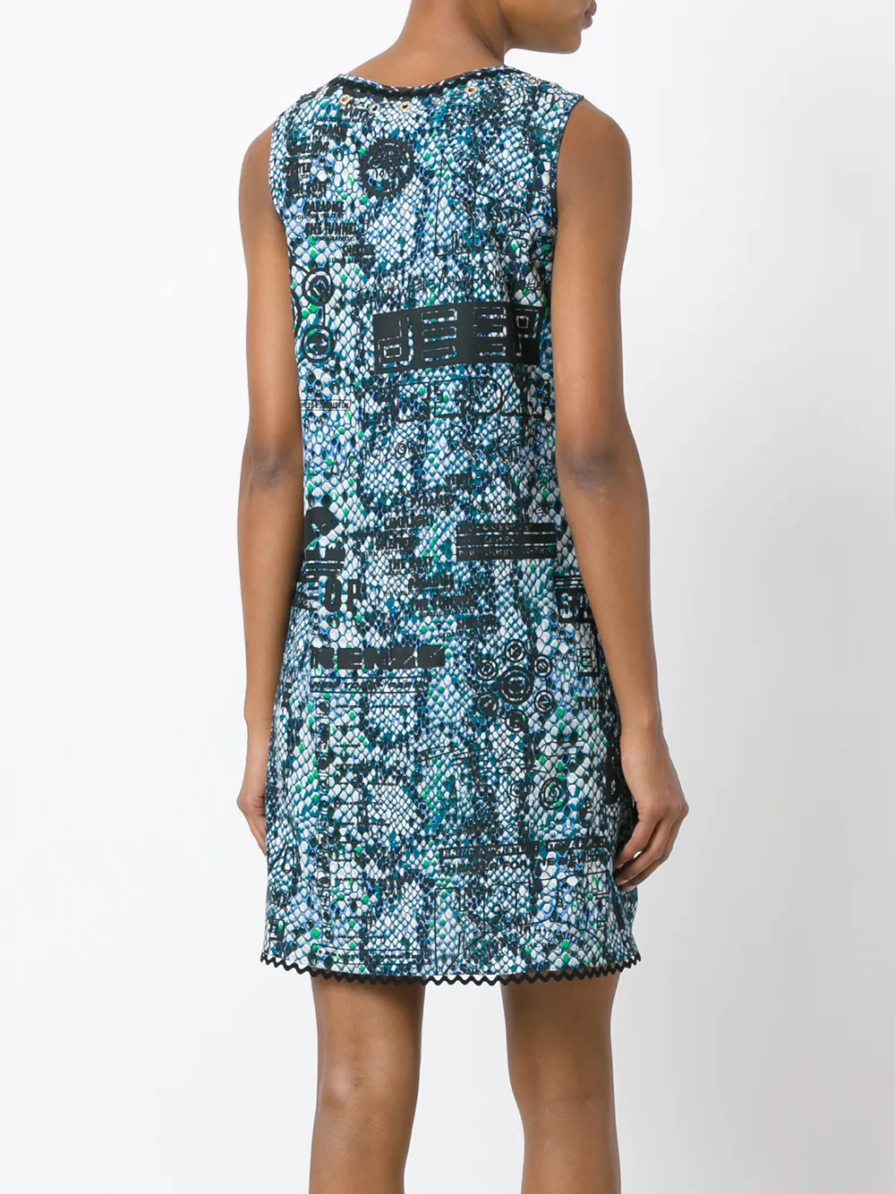 蛇皮纹直筒连衣裙