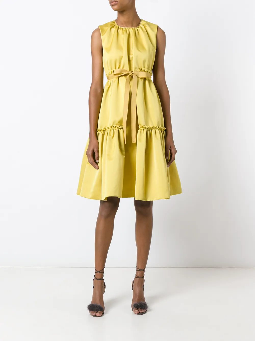 Rochas pleated trim flared dress | Day Dresses | Image 2