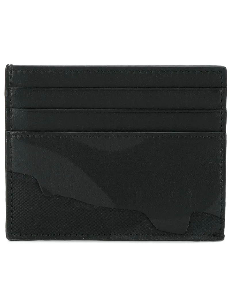 Valentino – Valentino Garavani camouflage cardholder – men – Leather/Cotton – One Size – Black