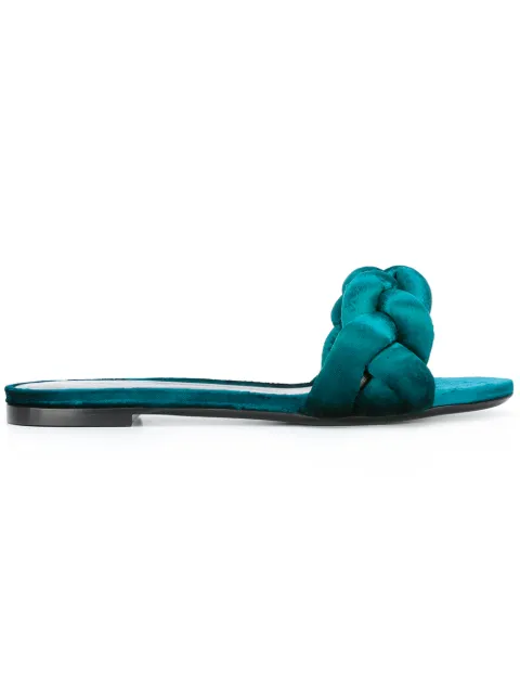 green velvet slides