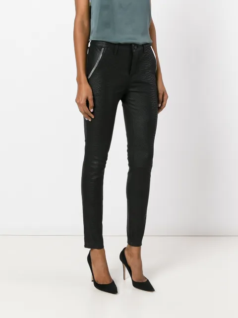 snakeskin leather trousers
