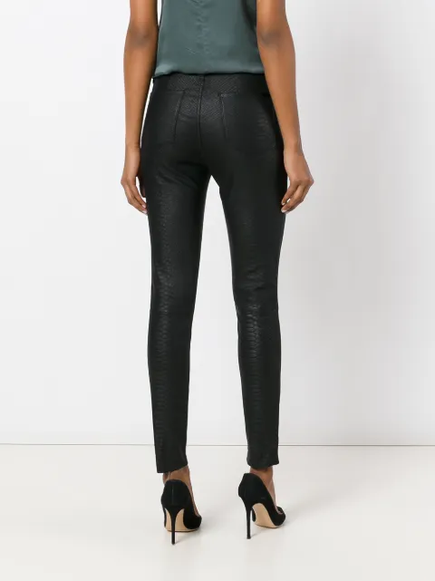 snakeskin leather trousers