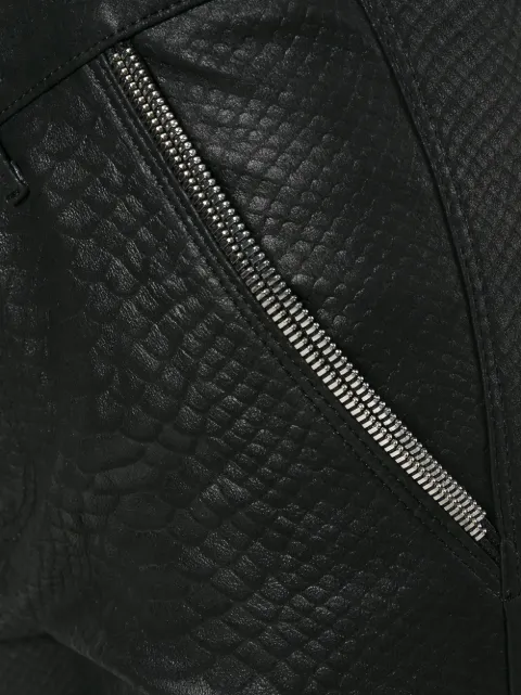 snakeskin leather trousers