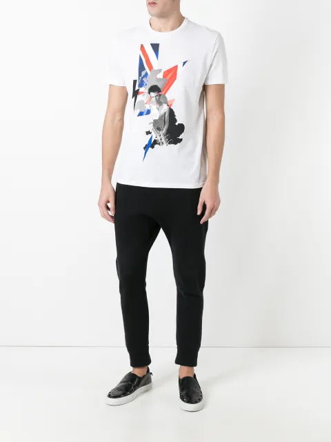 NEIL BARRETT NEIL BARRETT T-SHIRT MIT GRAFISCHEM PRINT - WEIß