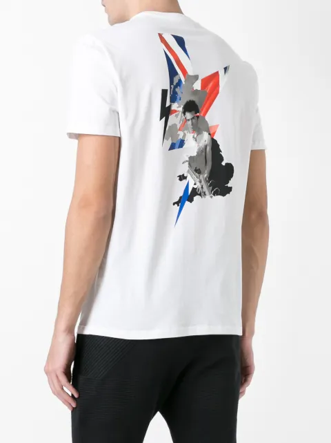 NEIL BARRETT NEIL BARRETT T-SHIRT MIT GRAFISCHEM PRINT - WEIß