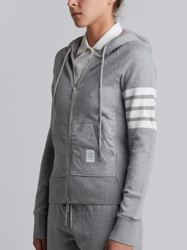 Womens Full Zip Hoodie With Engineered 4-Bar Stripe