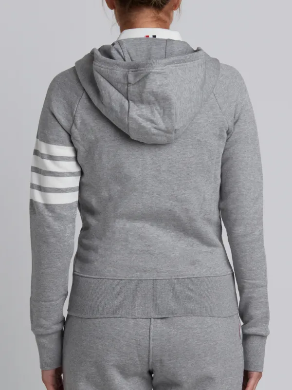 Womens Full Zip Hoodie With Engineered 4-Bar Stripe