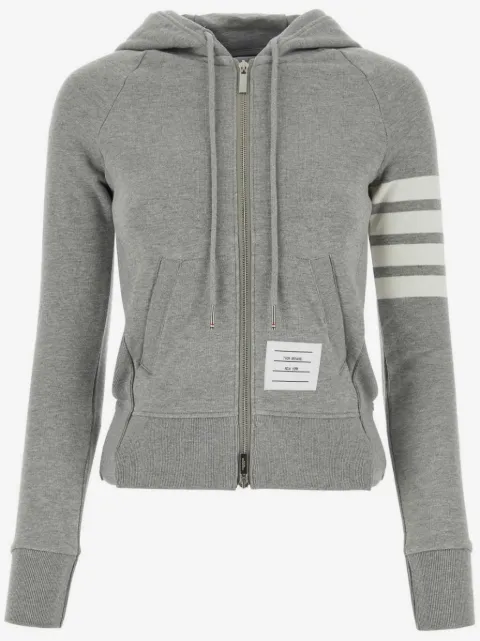 Thom Browne classic loopack 4-Bar zip hoodie