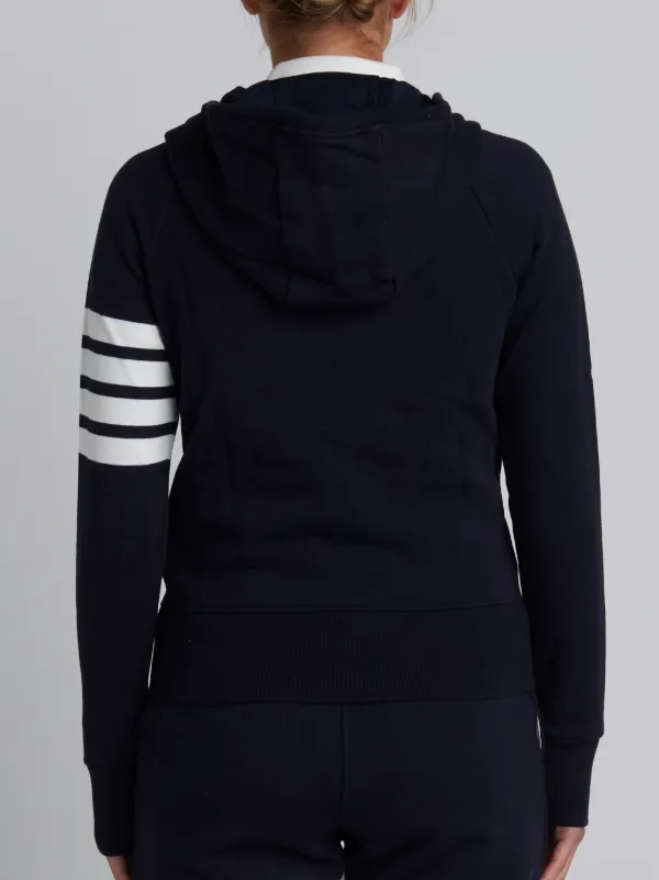 Womens Full Zip Hoodie With Engineered 4-Bar Stripe