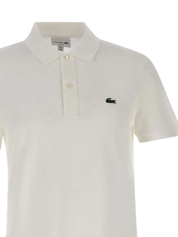 Lacoste Logo Patch Polo Shirt Blanc FARFETCH FR