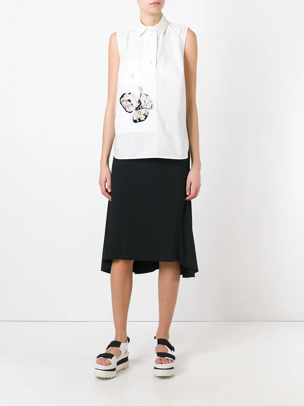 Marni Mouwloos shirt - Wit