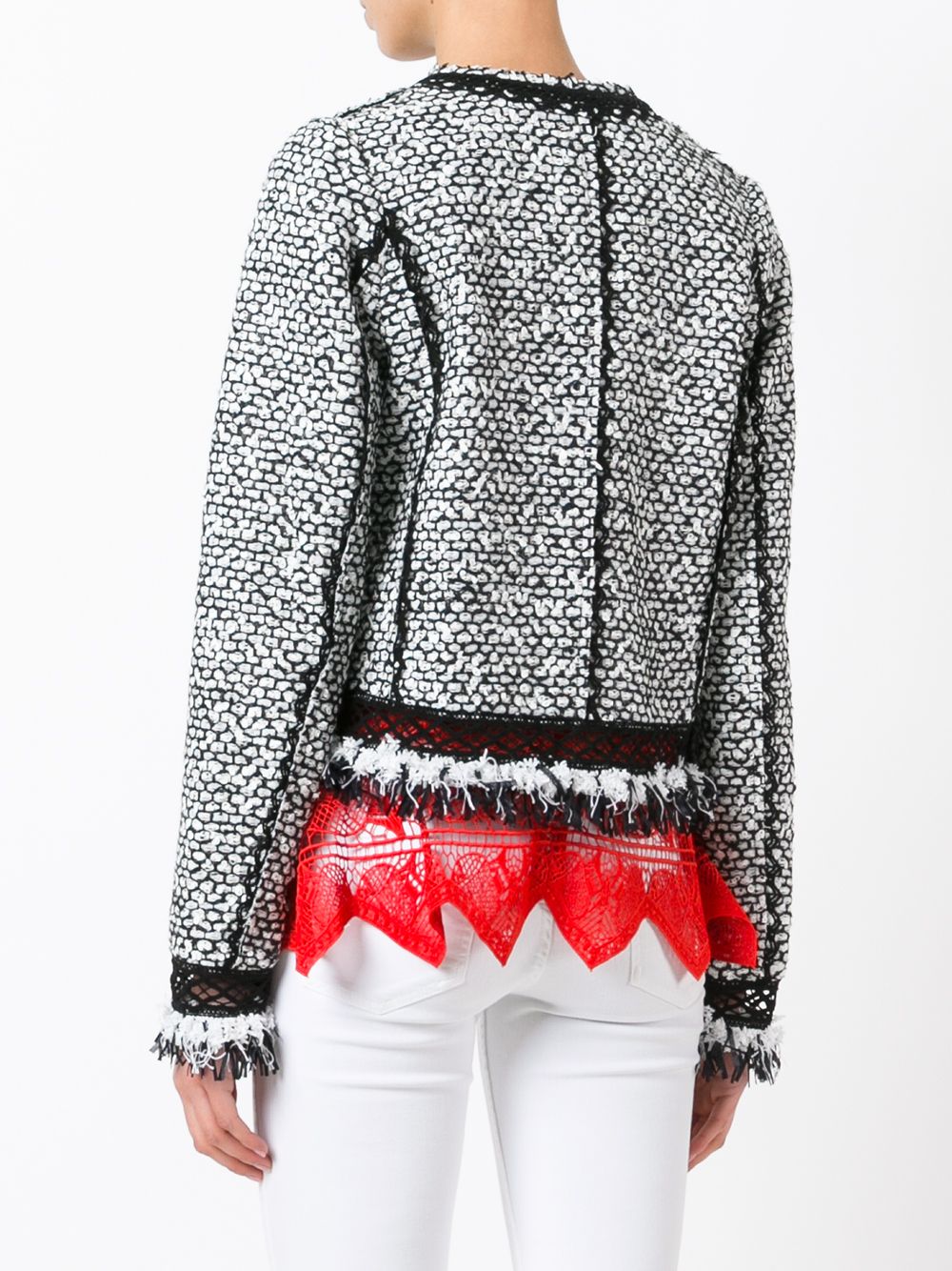 Jonathan Simkhai Ruffle Tweed Jacket - Farfetch