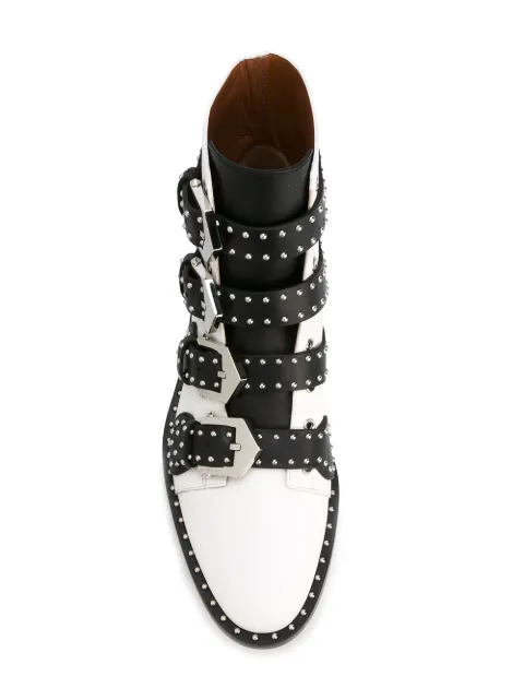 black and white givenchy boots