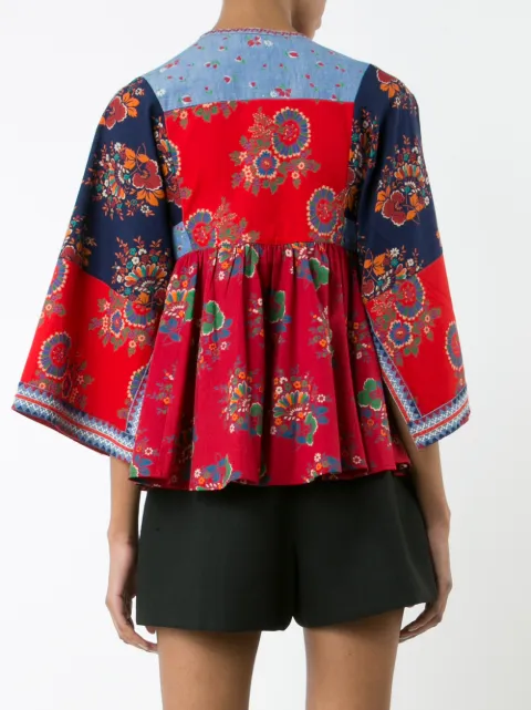 ulla johnson patchwork top