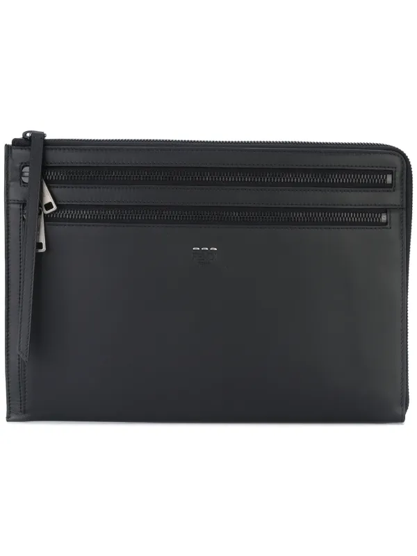 fendi black clutch
