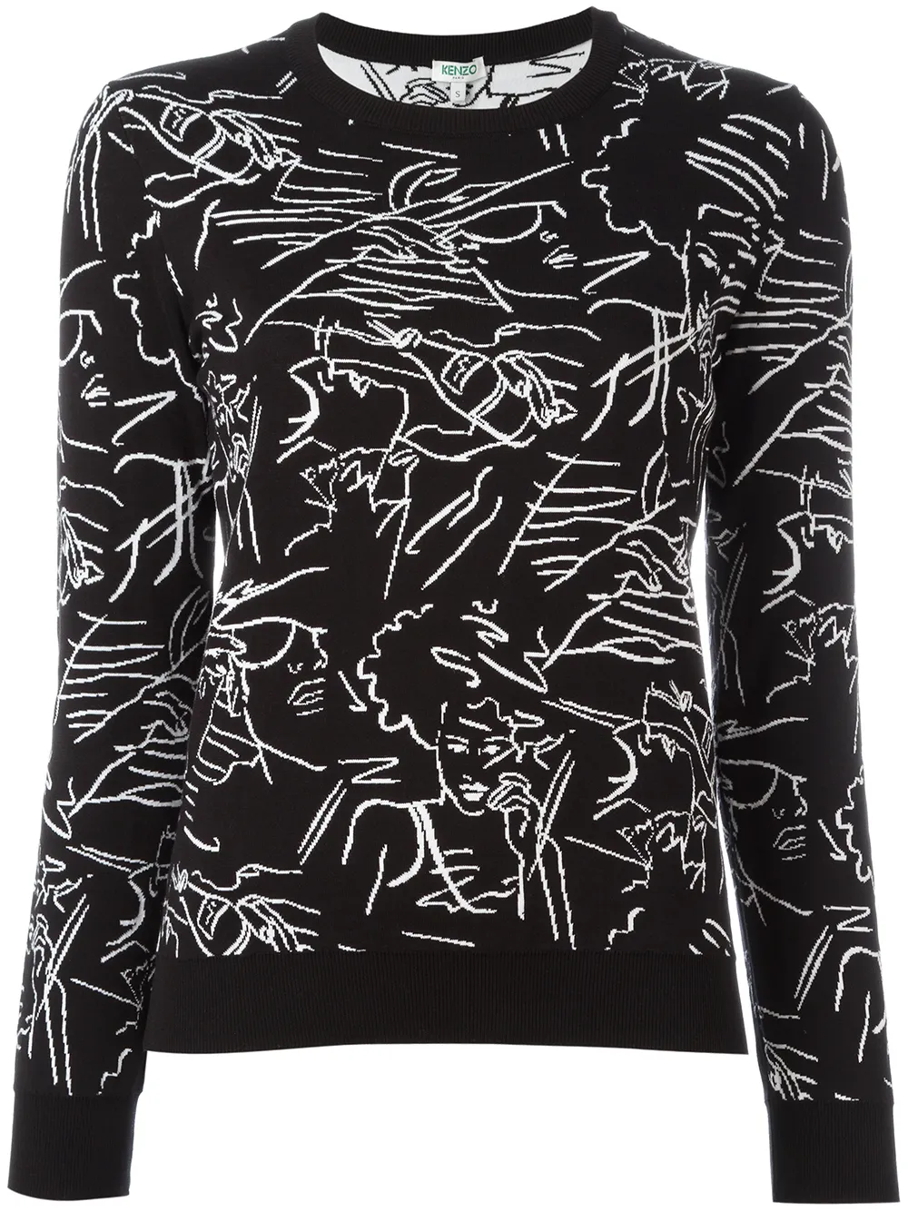 Kenzo sketch print jumper - Nero